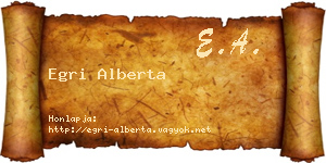 Egri Alberta névjegykártya